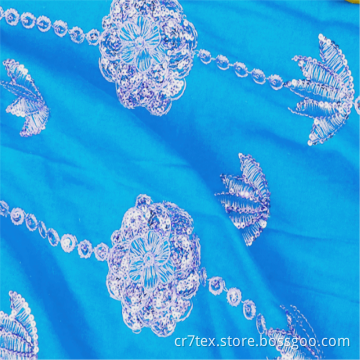Top Material Dyed Plain Blue Rayon Embroidery Fabrics